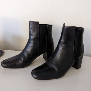 Black Zara Women Heeled Booties